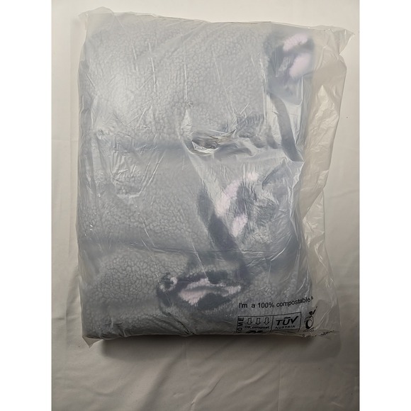 Taylor Swift Gray sherpa zip up hoodie Speak Now Koi Fish Jacket LARGE - Picture 6 of 6